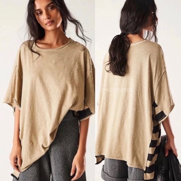 Free People, GENIUS TEE, SMALL, VERY OVERSIZED FIT! Last One! Brand NEW! - Picture 11 of 13